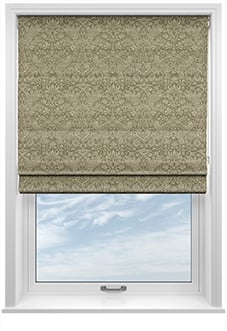 William Morris At Home Strawberry Thief, Woven Sage - Twist&Fit Roman Blind
